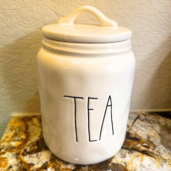 NWOT Large Rae Dunn Artisan Collection TEA Canister Kitchen Canisters - Picture 2 of 6